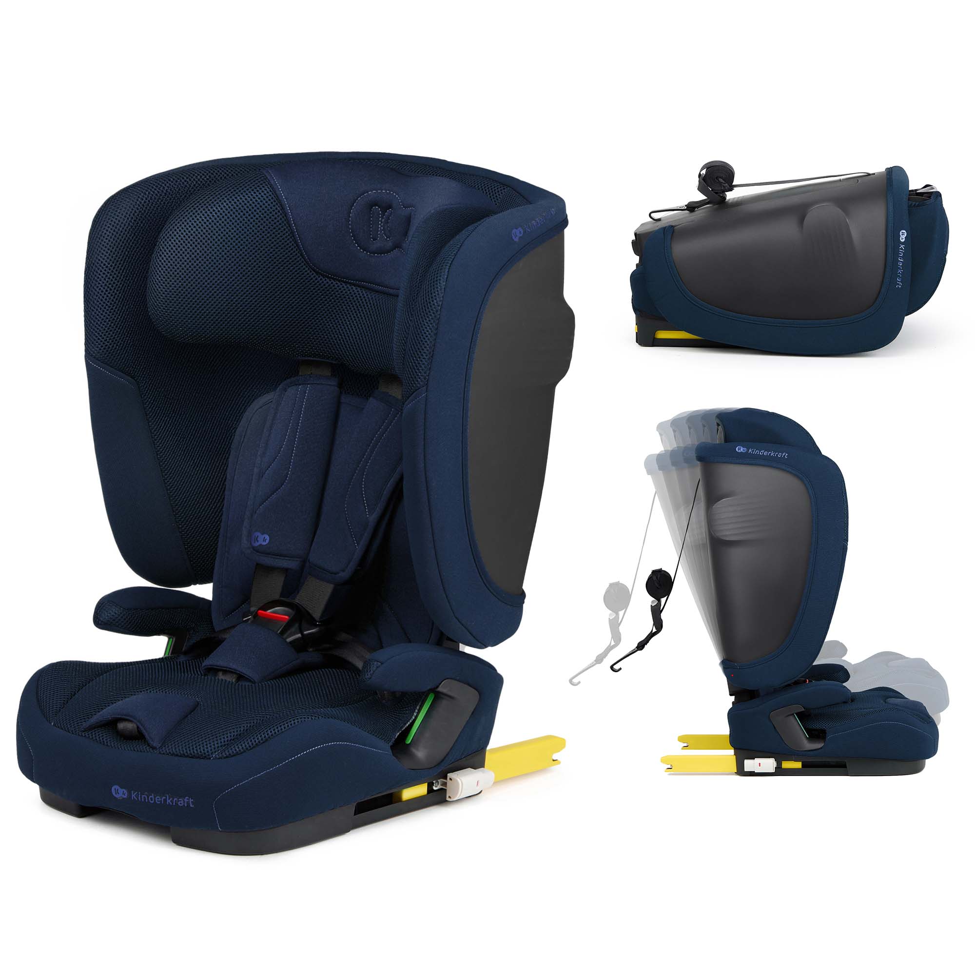 SCAUN AUTO KINDERKRAFT FIX2GO 76-150 CM, NAVY