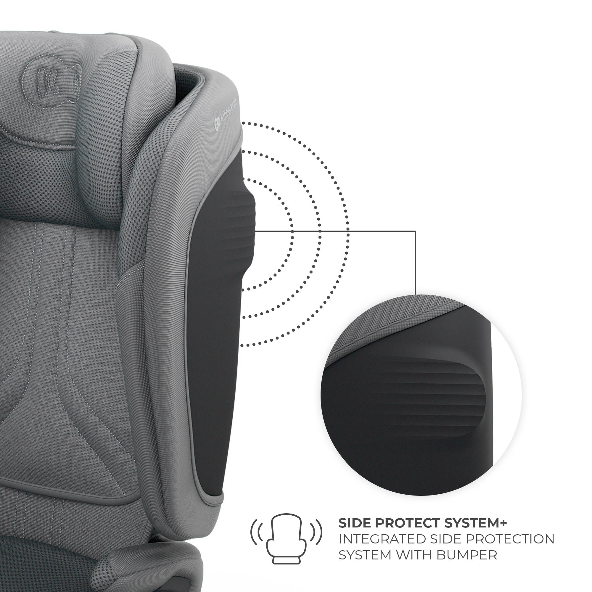 SCAUN AUTO KINDERKRAFT UNITY2 100-150 CM, GREY