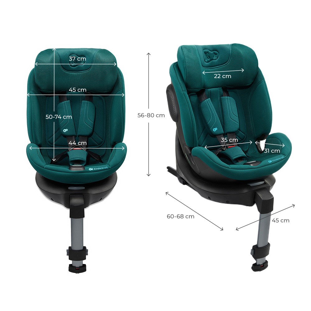SCAUN AUTO KINDERKRAFT XRIDER 2 I-SIZE 40-150 CM GREEN