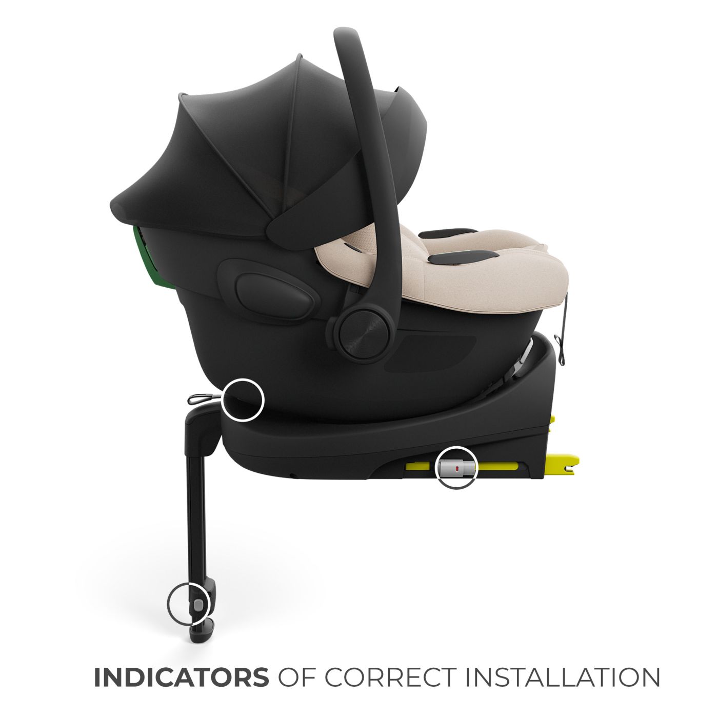 SCOICA AUTO KINDERKRAFT I-LITE CU BAZA ENDURA SAFE FX BEIGE