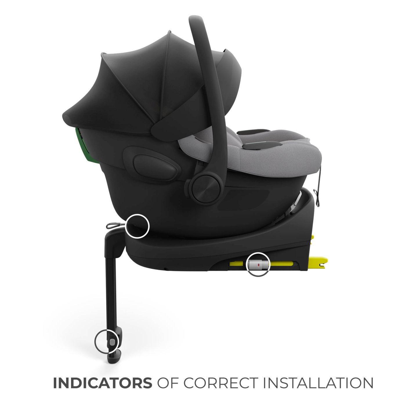 SCOICA AUTO KINDERKRAFT I-LITE CU BAZA ISOFIX ENDURA SAFE FX, GRAY