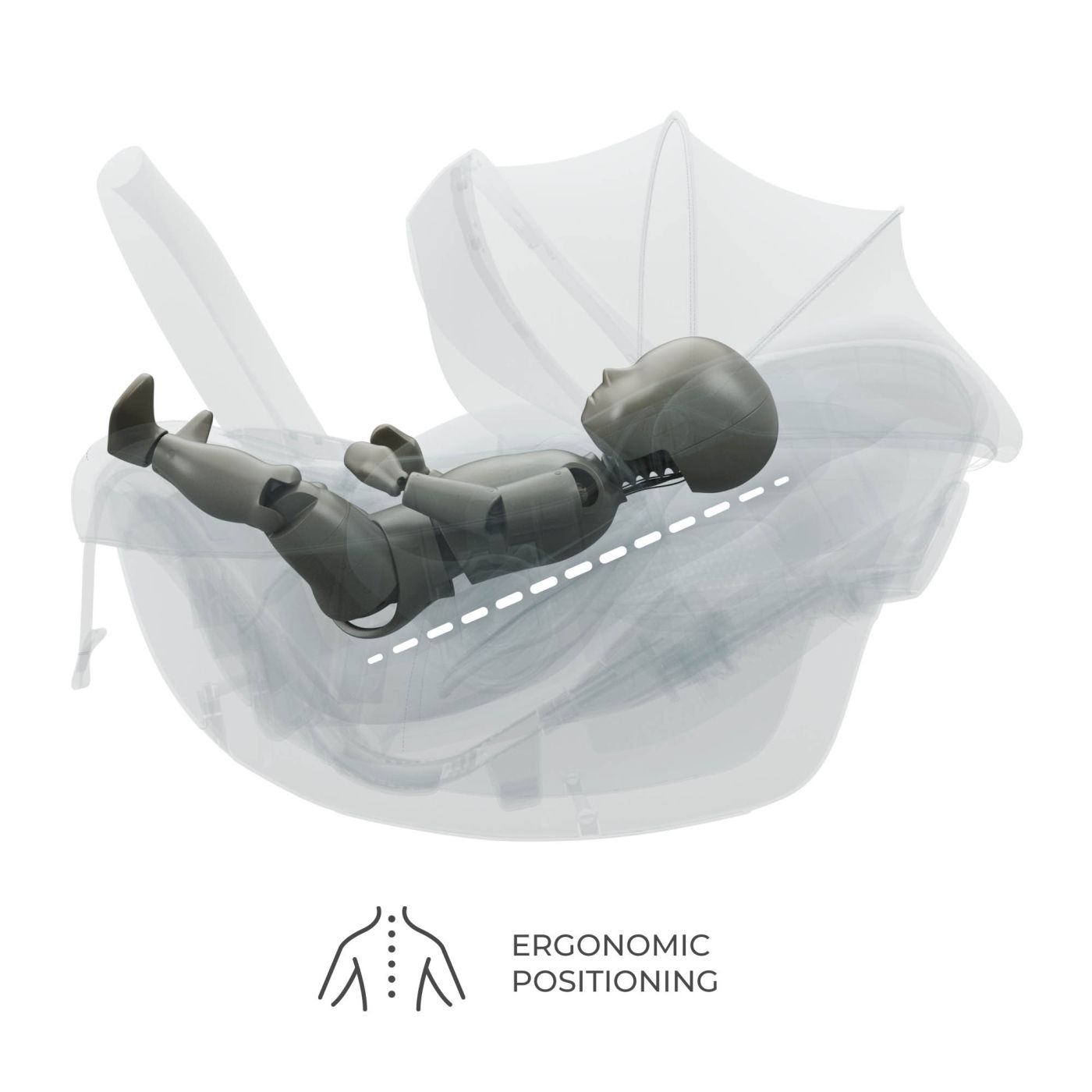 SCOICA AUTO KINDERKRAFT I-LITE CU BAZA ISOFIX ENDURA SAFE FX, GRAY