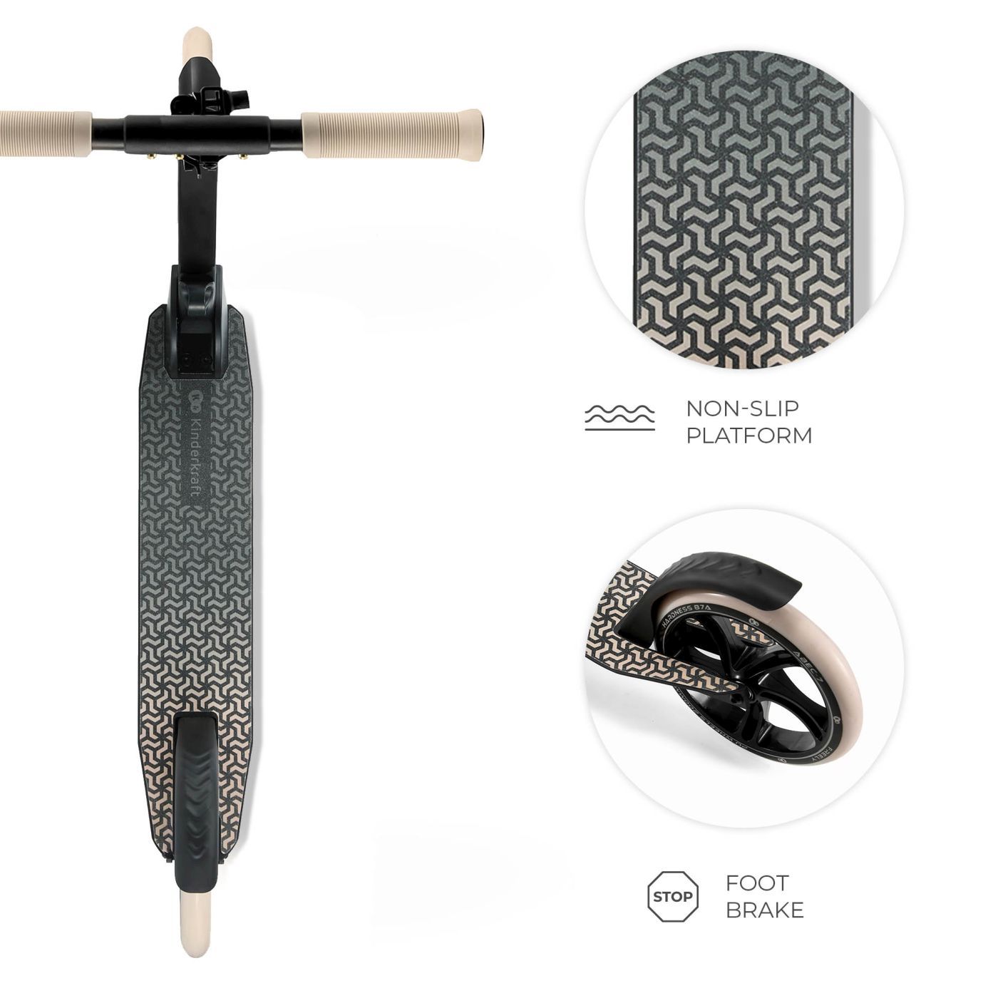 TROTINETA KINDERKRAFT FREELY, BEIGE