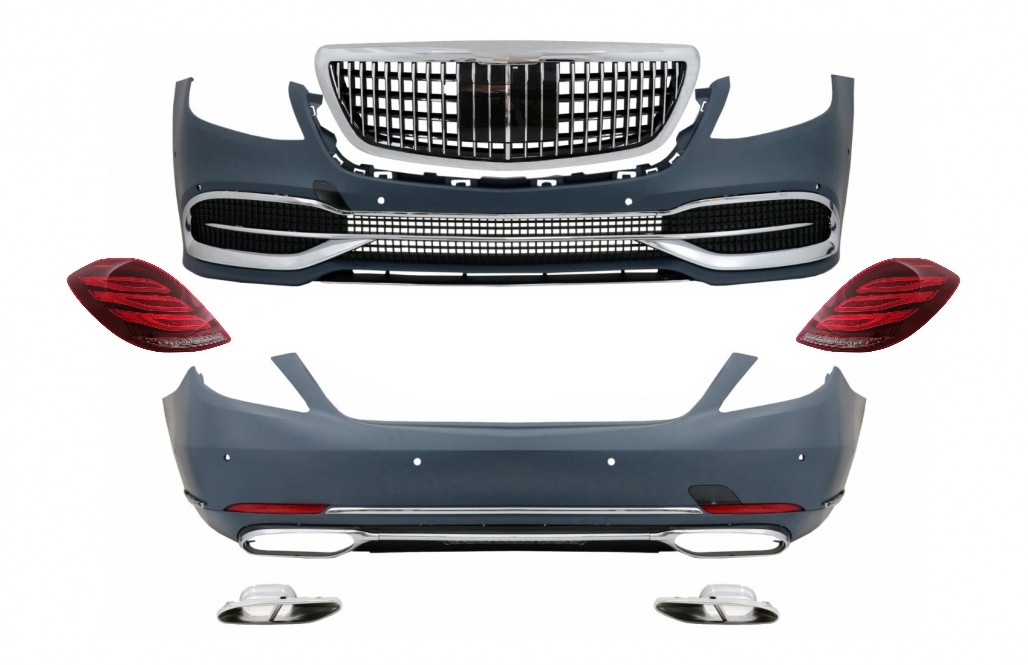 Pachet Exterior cu Stopuri Full LED Semnalizare Dinamica Mercedes S-Class W222 (2013-Up) S63 M-Design Performance AutoTuning