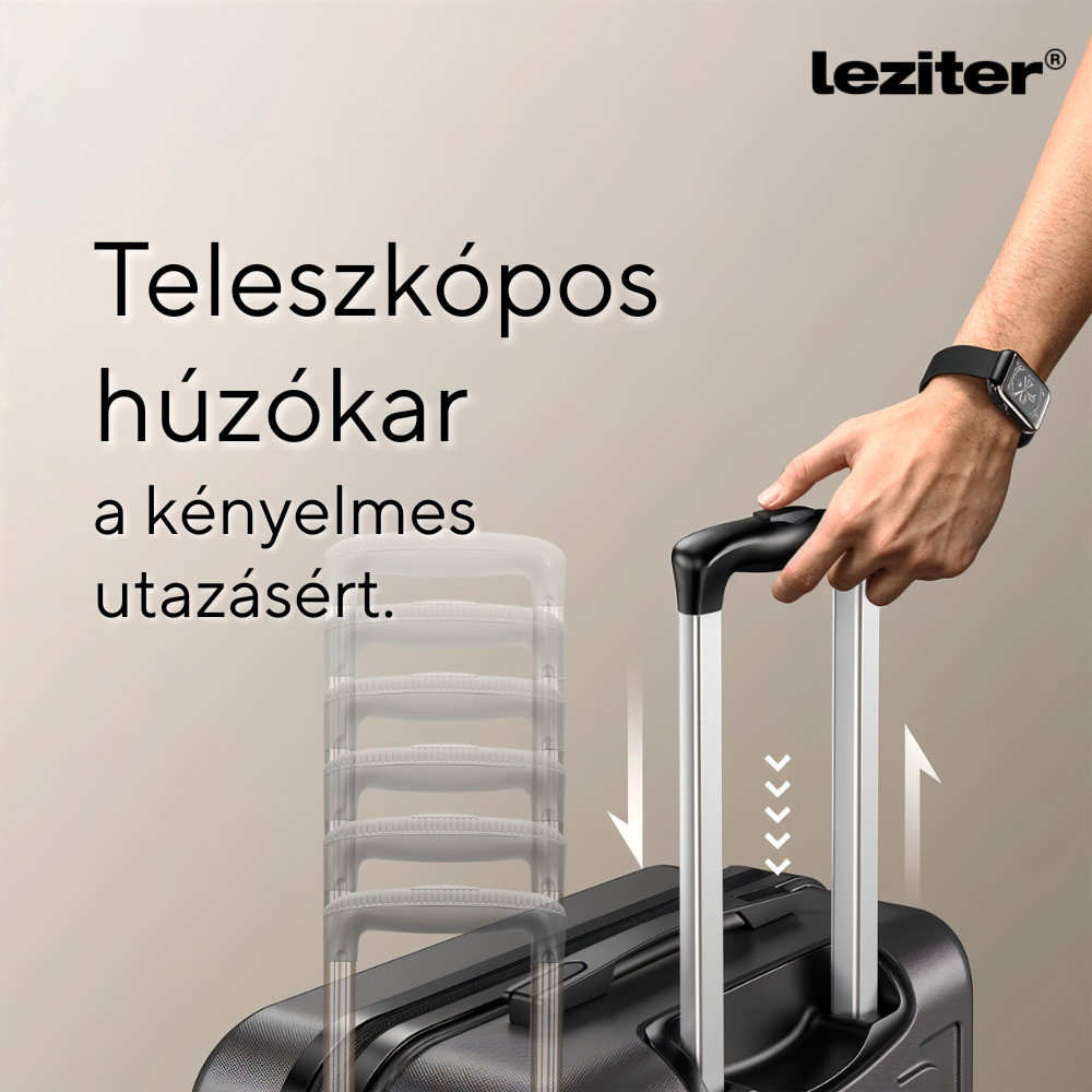 Valiză mare ABS Leziter TraveLux Urban 76x50x29 cm, roz somon