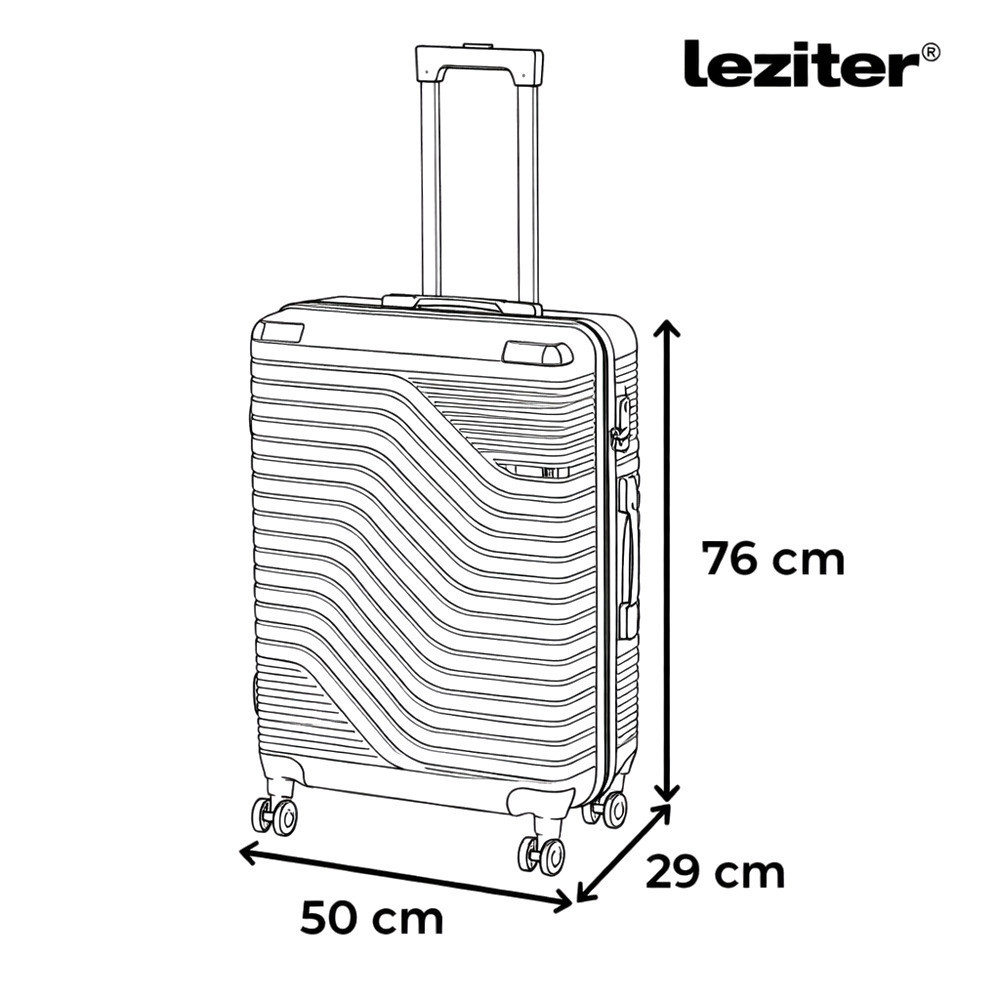 Valiză mare ABS Leziter TraveLux Urban 76x50x29 cm, roz somon