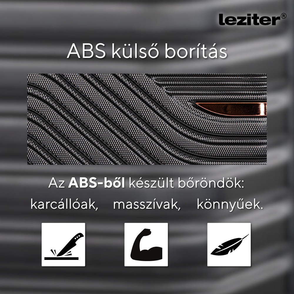 Valiză medie rigidă Leziter TraveLux Urban 68x45x25 cm, roz somon