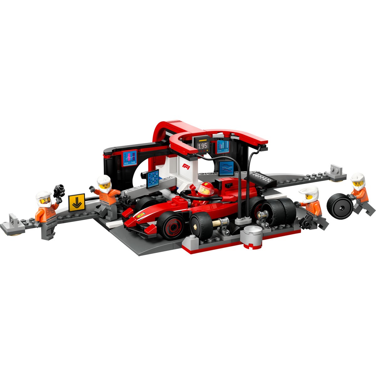 LEGO CITY BOXA SI MECANICI F1 CU MASINA FERRARI 60443