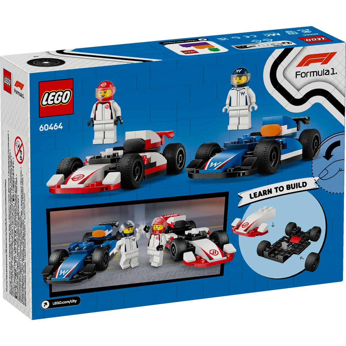 LEGO CITY MASINI DE CURSE F1 WILLIAMS RACING SI HAAS F1 60464