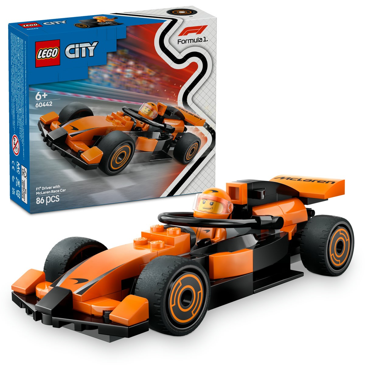 LEGO CITY PILOT F1 CU MASINA DE CURSE MCLAREN 60442