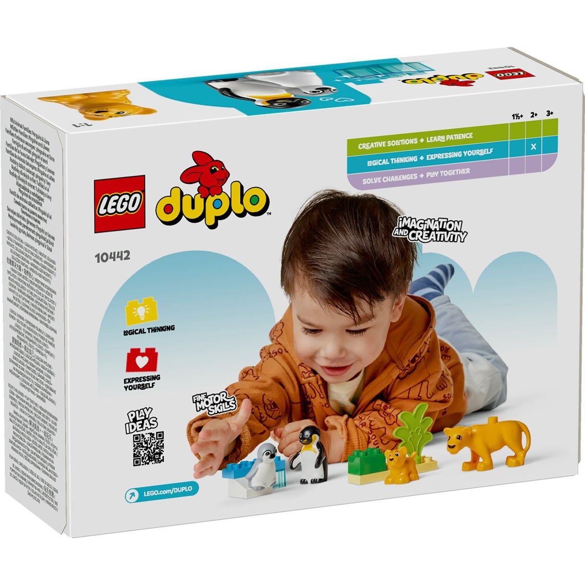 LEGO DUPLO FAMILII DE ANIMALE SALBATICE: PINGUINI SI LEI 10442