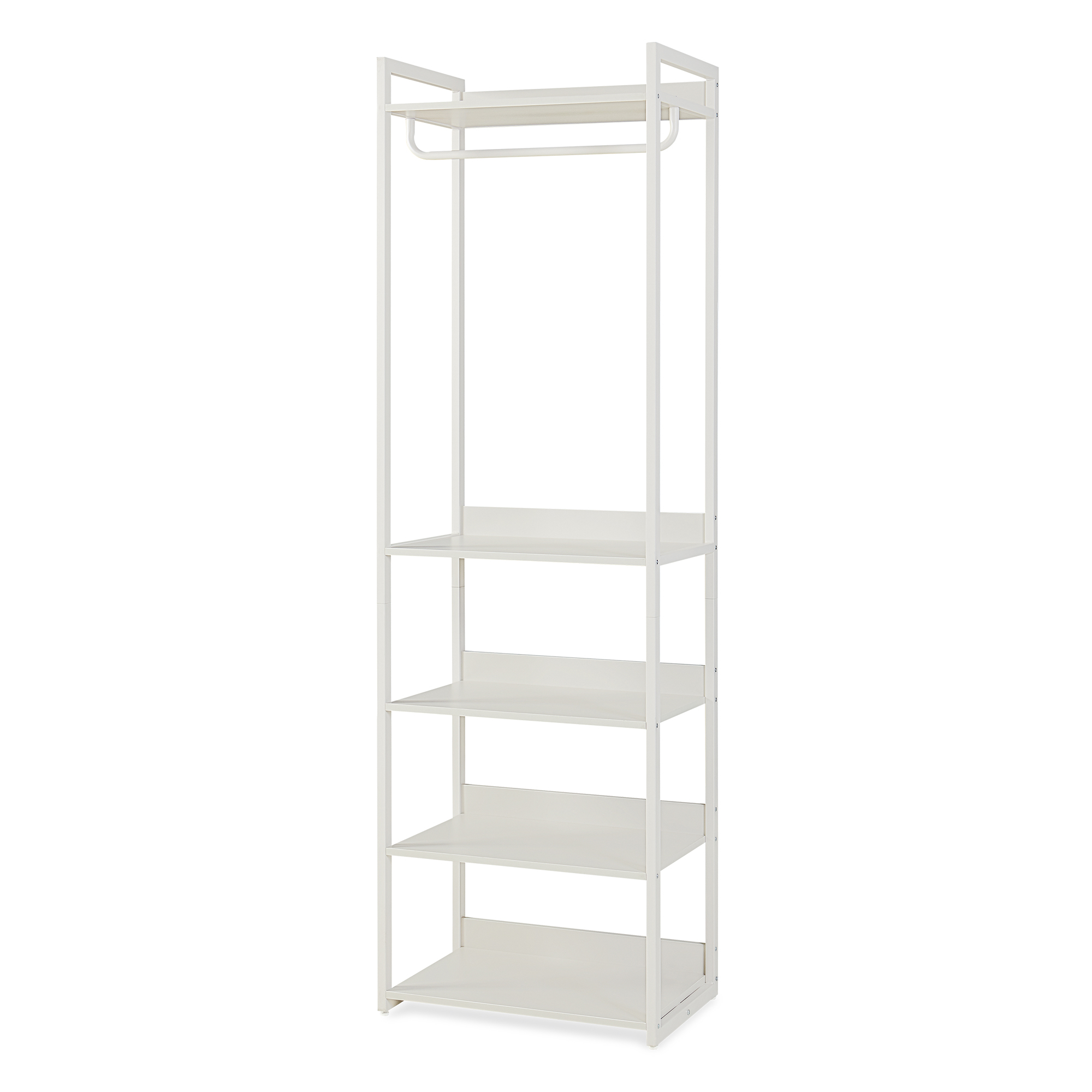 Suport pentru haine cu 5 rafturi, gri, 200x61x40 cm, en.casa