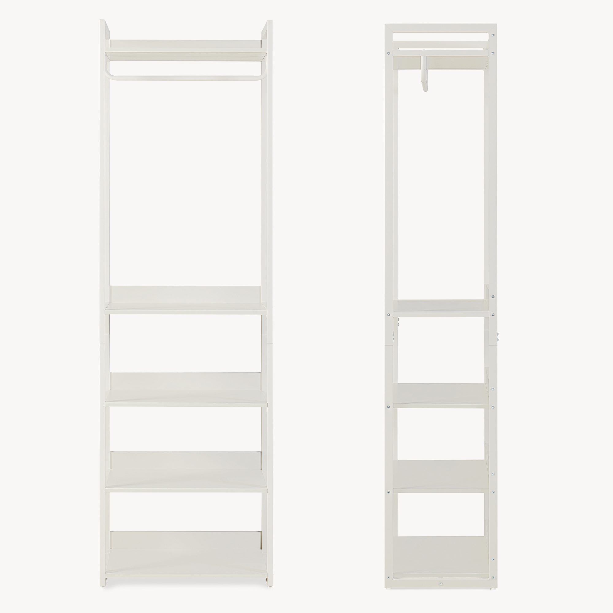 Suport pentru haine cu 5 rafturi, gri, 200x61x40 cm, en.casa