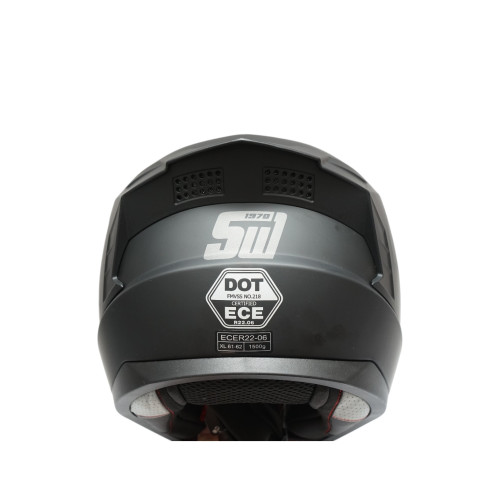 Casca moto integrala neagra viziera transparenta marimea L Grit Cod: DISTM84