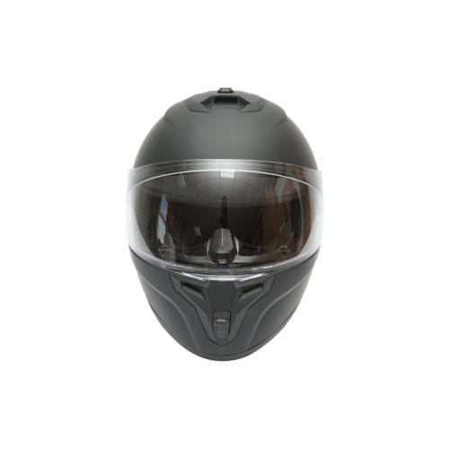 Casca moto integrala neagra viziera transparenta marimea L Grit Cod: DISTM84