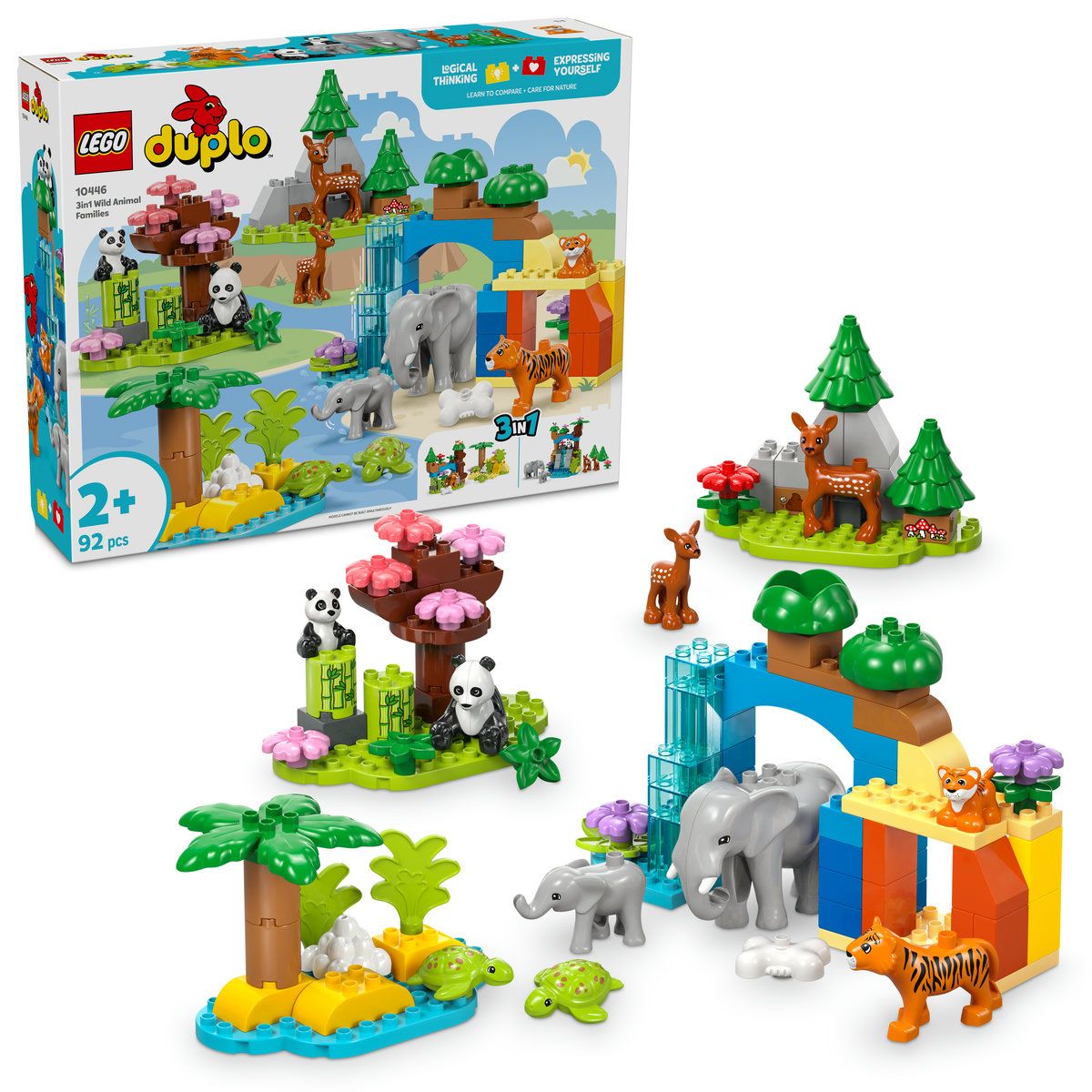 LEGO DUPLO FAMILII DE ANIMALE SALBATICE 3 ÎN 1 10446