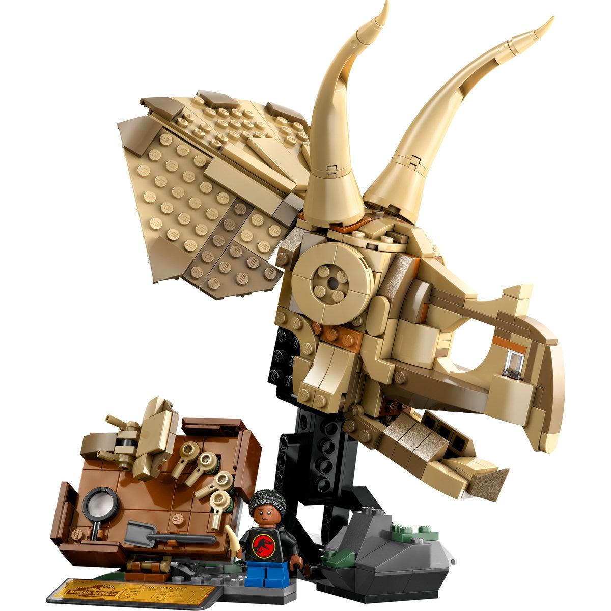 LEGO JURASSIC WORLD FOSILE DE DINOZAUR CRANIU DE TRICERATOPS 76969
