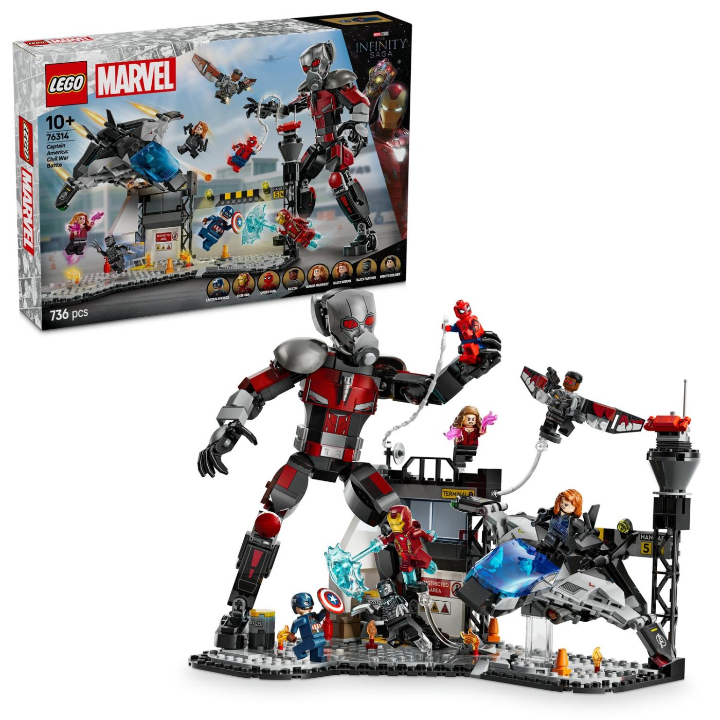 LEGO SUPER HEROES BATALIA DIN CAPTAIN AMERICA: CIVIL WAR 76314