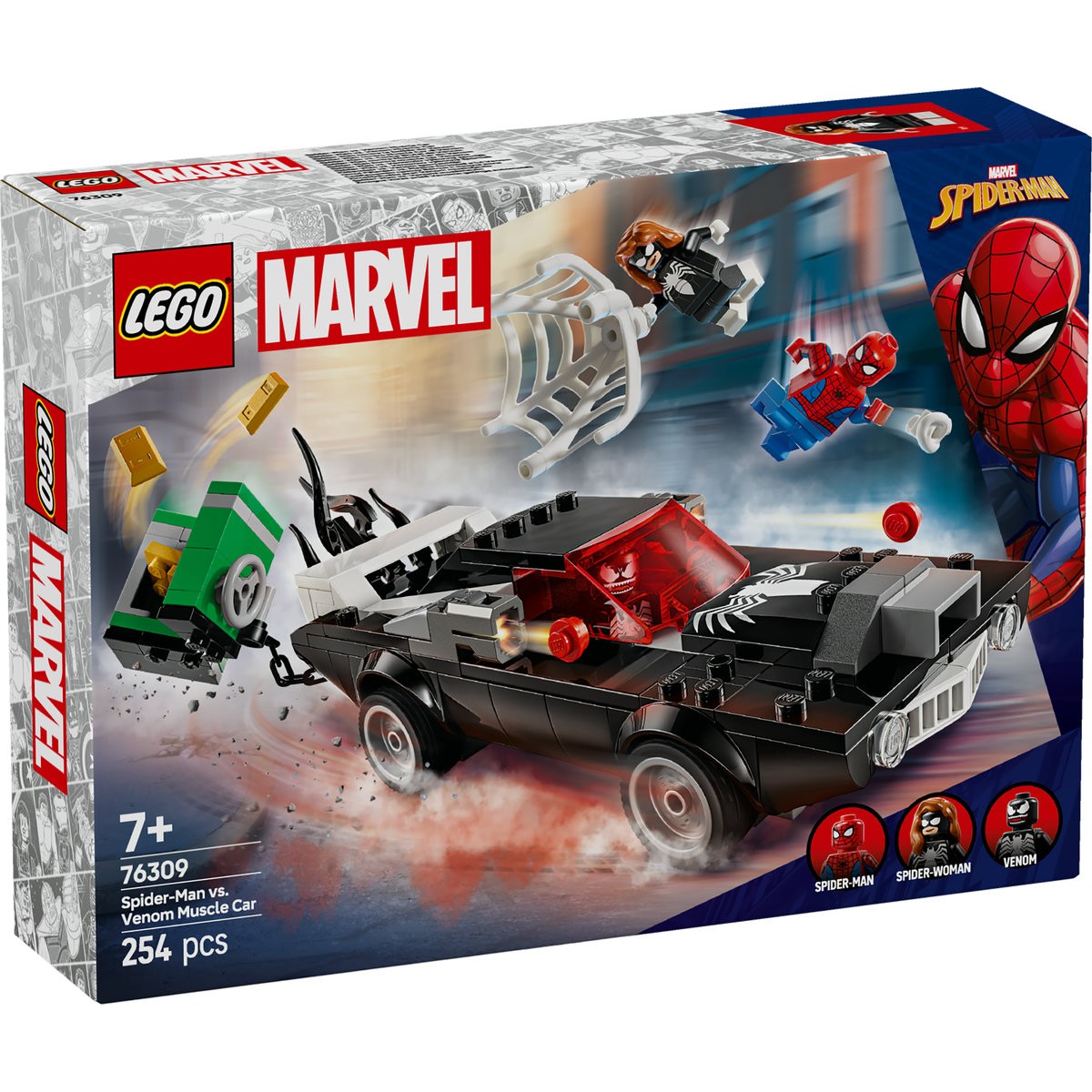 LEGO SUPER HEROES OMUL PAIANJEN VS. MASINA FORTOASA A LUI VENOM 76309
