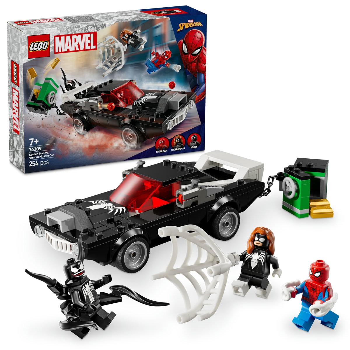 LEGO SUPER HEROES OMUL PAIANJEN VS. MASINA FORTOASA A LUI VENOM 76309
