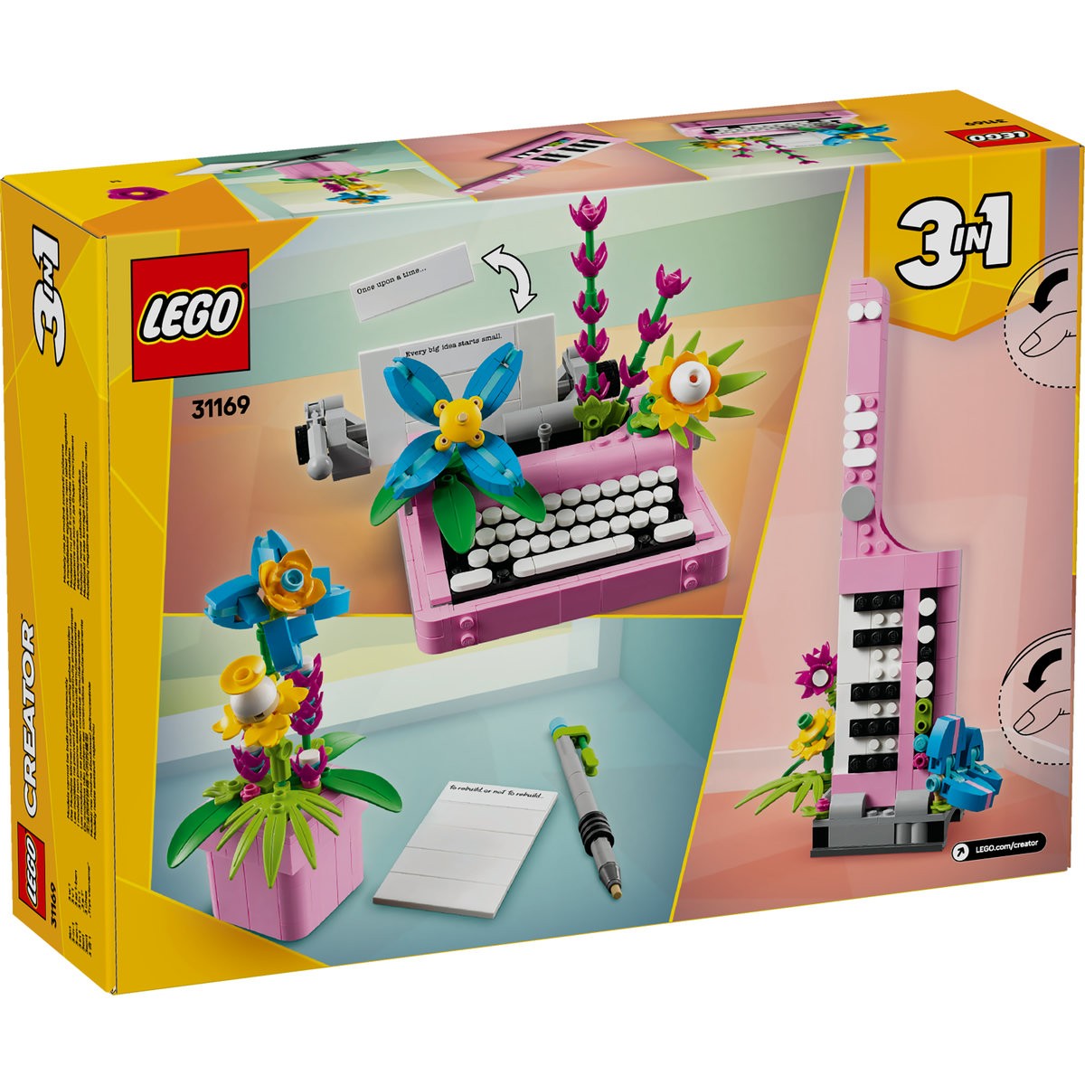 LEGO CREATOR MASINA DE SCRIS CU FLORI 31169