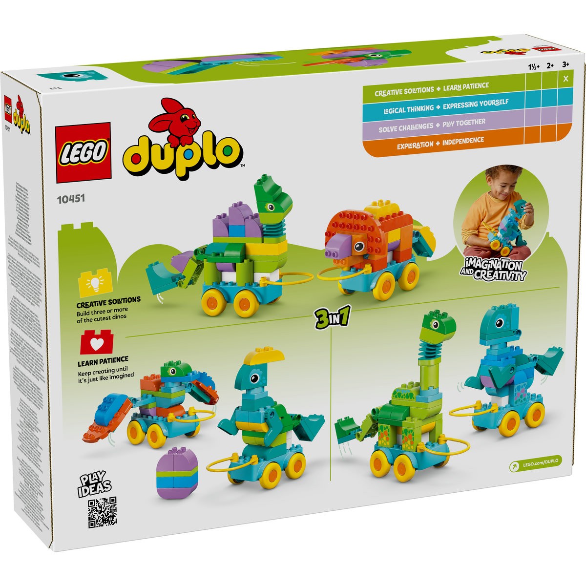 LEGO DUPLO DINOZAURI PE ROTI 3 IN 1 10451