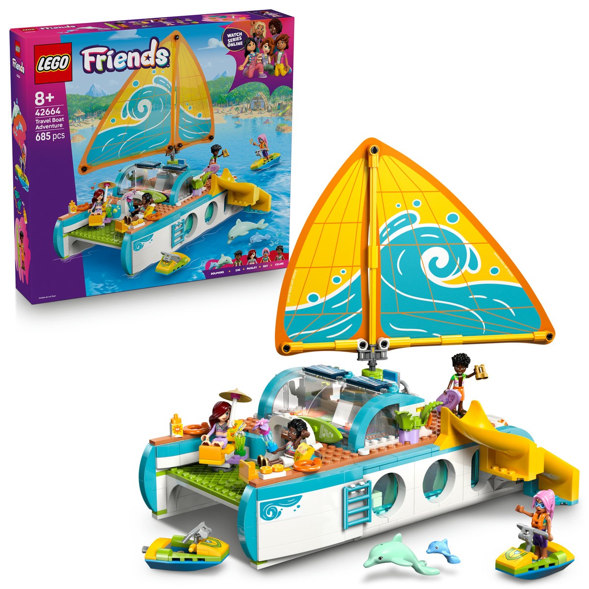 LEGO FRIENDS CALATORIA AVENTUROASA CU BARCA 42664
