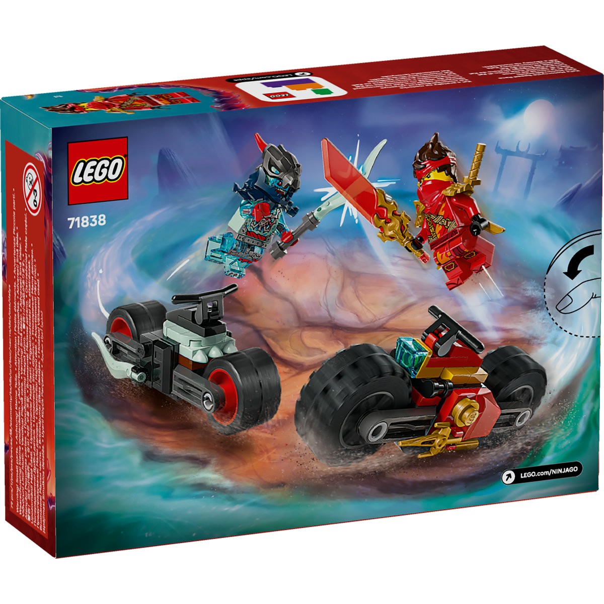 LEGO NINJAGO CURSA DE VITEZA CU MOTOCICLETA LUI KAI 71838