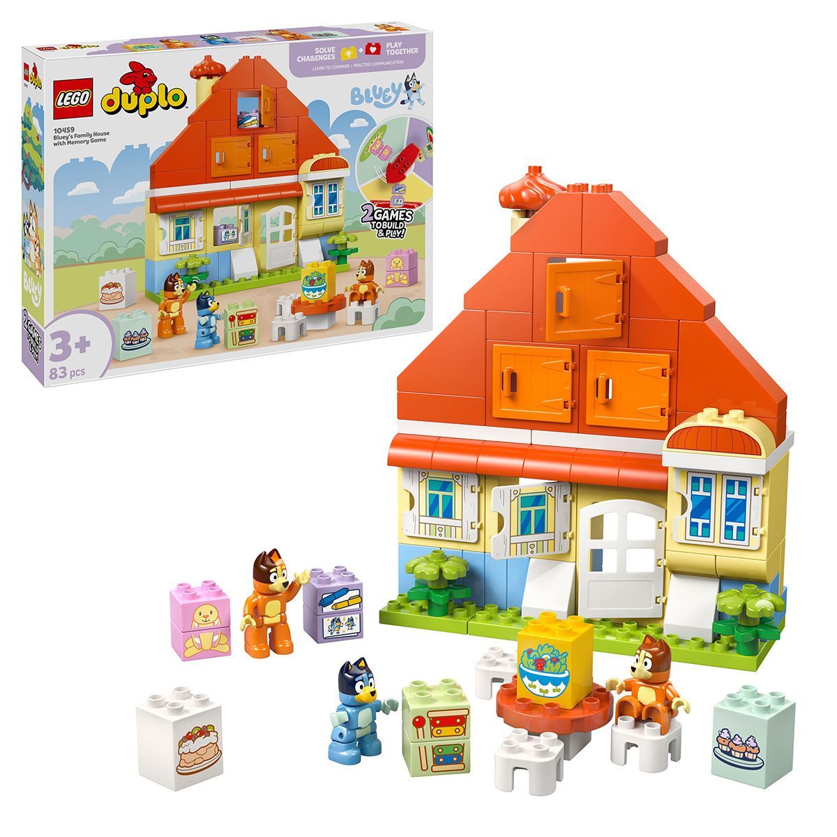 LEGO DUPLO Casa de familie a lui Blue cu joc de memorie 10459