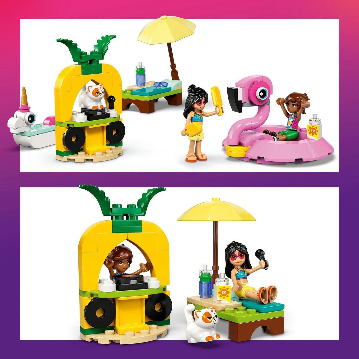 LEGO FRIENDS PETRECERE LA PISCINA CU UNICORNUL SI FLAMINGO 42658