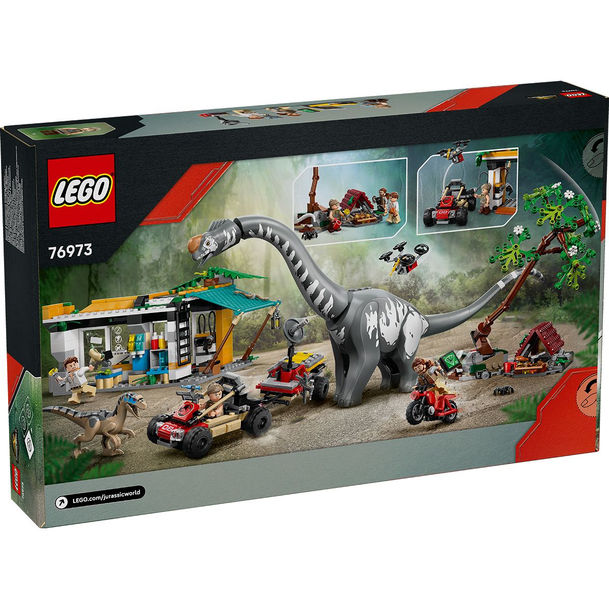 LEGO Jurassic World 76973 Misiune de urmarire Velociraptor si Titanosaurus