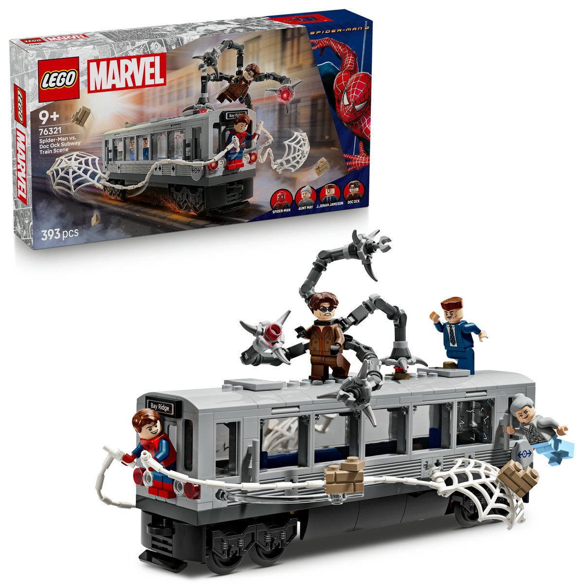 LEGO MARVEL LUPTA PE ACOPERISUL TRENULUI OMUL PAIANJEN SI DOC OCK 76321