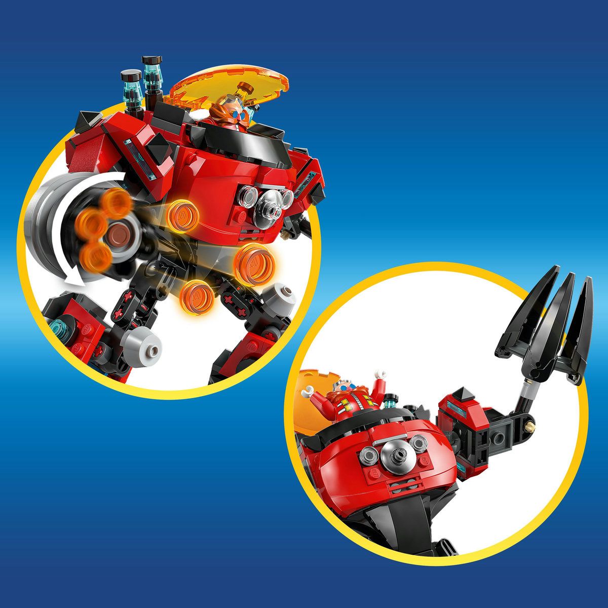 LEGO Sonic Knuckles vs. Dr. Eggman si robotul Egg Crusher 77005, 350 piese