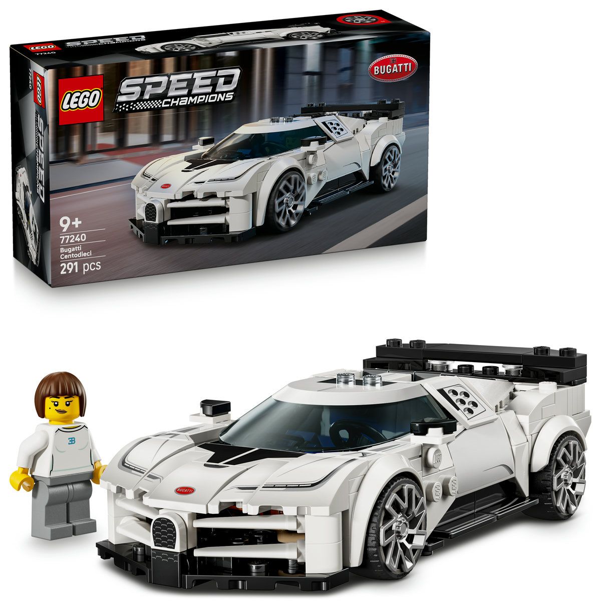 LEGO Speed Champions Bugatti Centodieci, hipermasina sport, 9+