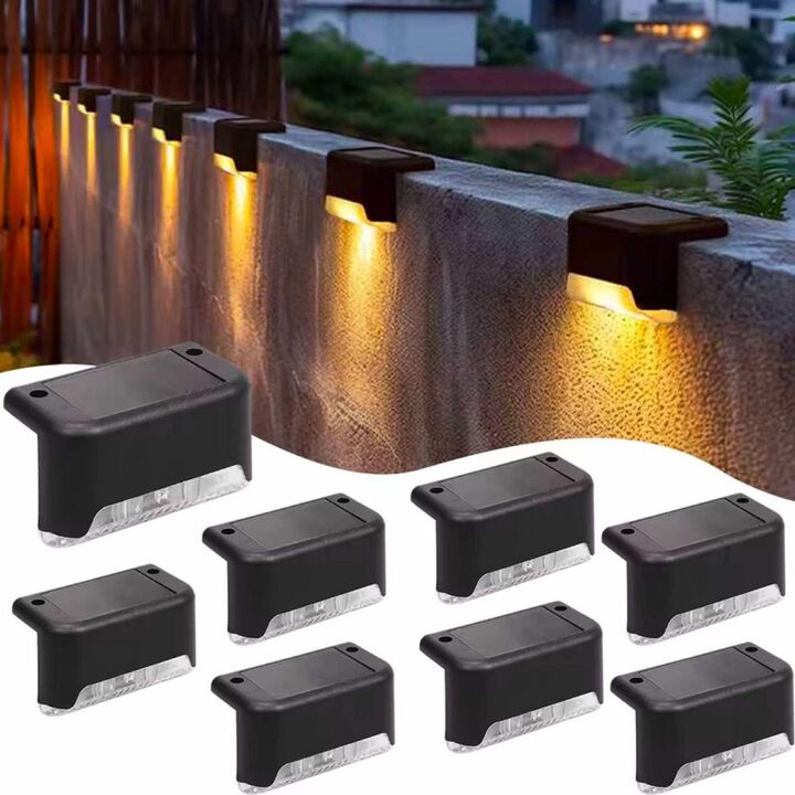 Set 8 Lampi solare LED pentru iluminat scari exterioare cu senzor crepuscular FAVLine Selection
