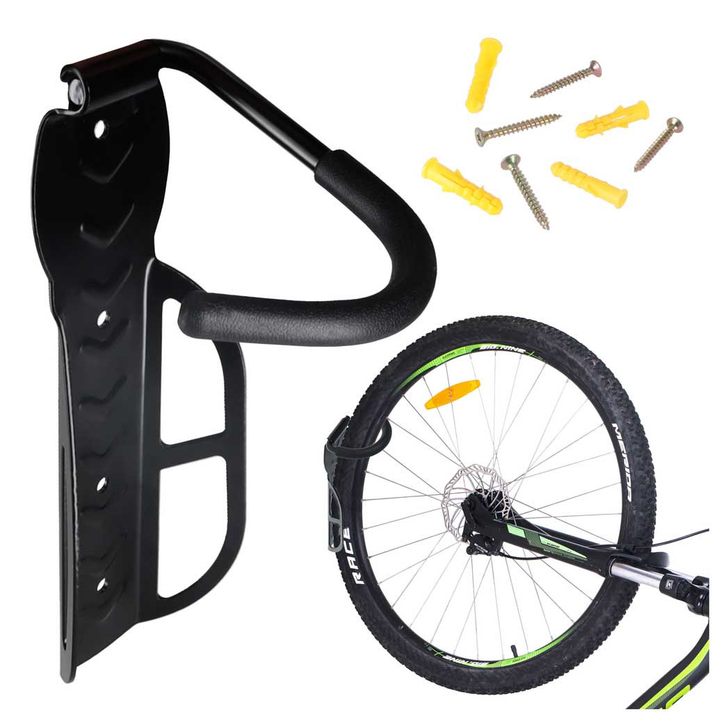 Suport pentru bicicleta cu prindere pe perete, rabatabil, metalic, culoare Neagra FAVLine Selection
