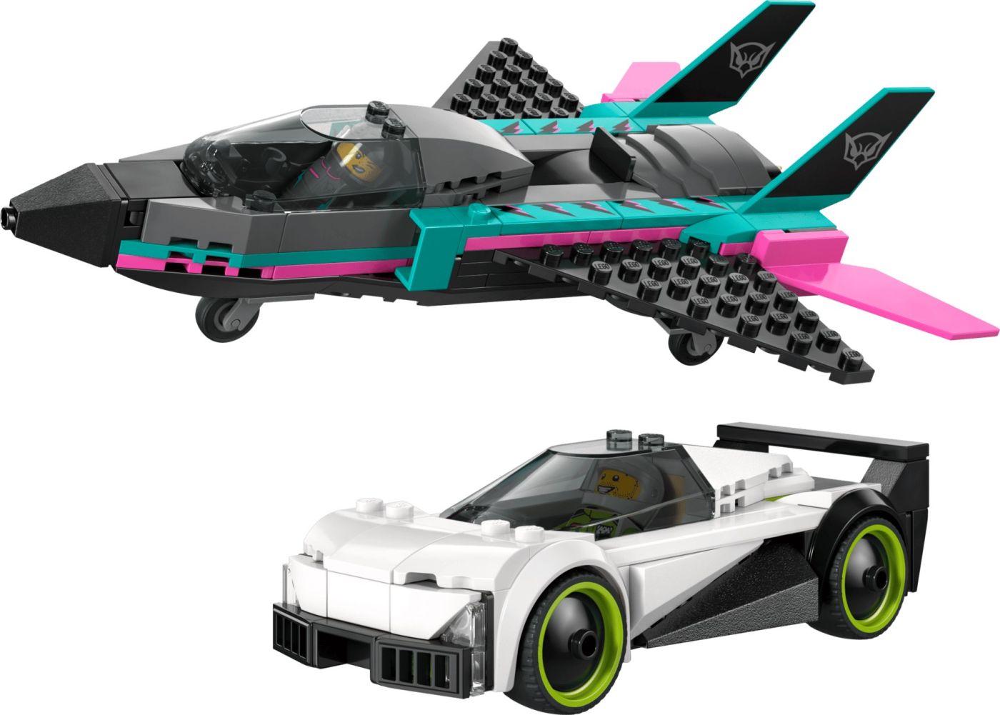 LEGO CITY AVION CU REACTIE VS MASINA 60489