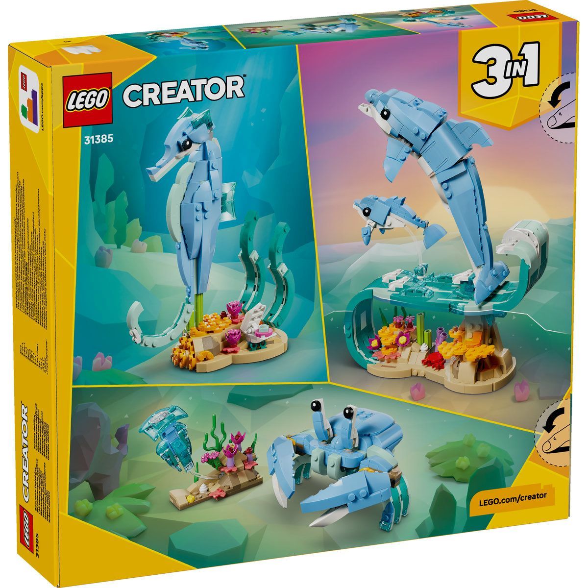 LEGO CREATOR ANIMALE MARINE DELFINI SUPERBI 31385