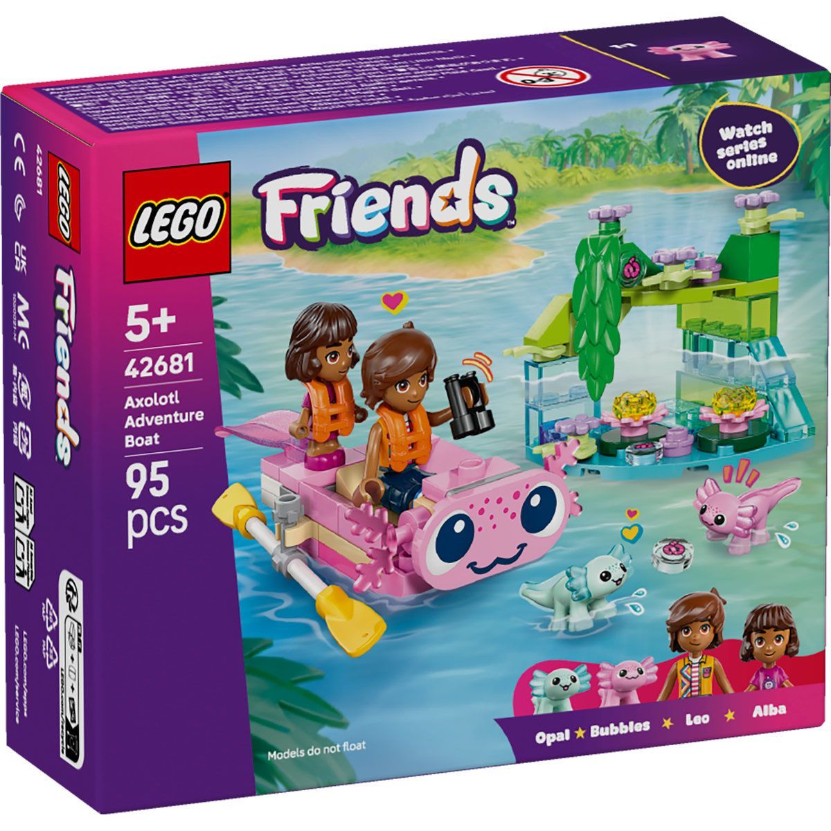 LEGO Friends Barca Axolotl pentru Aventuri 42681, 95 piese