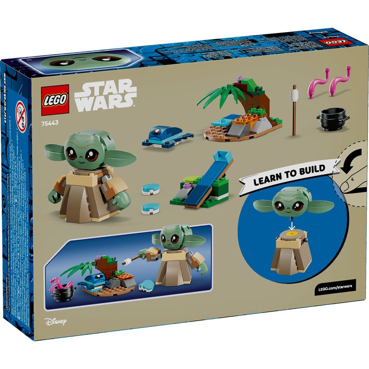 LEGO Star Wars Casa lui Grogu pentru copii 4+ cu 107 piese