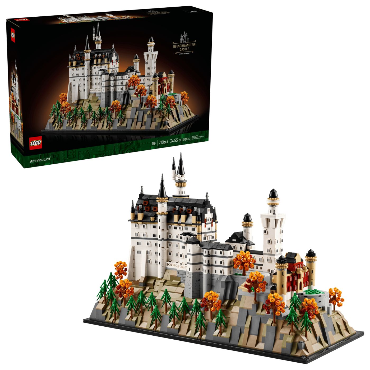 LEGO Architecture Castelul Neuschwanstein 21063, set de colecție 3455 piese