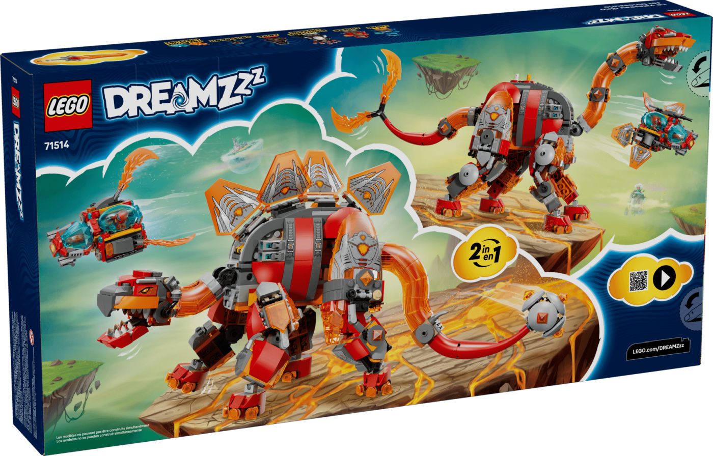 LEGO DREAMZzz Dino Jet 71514, set de constructie 2 in 1 cu dinozaur