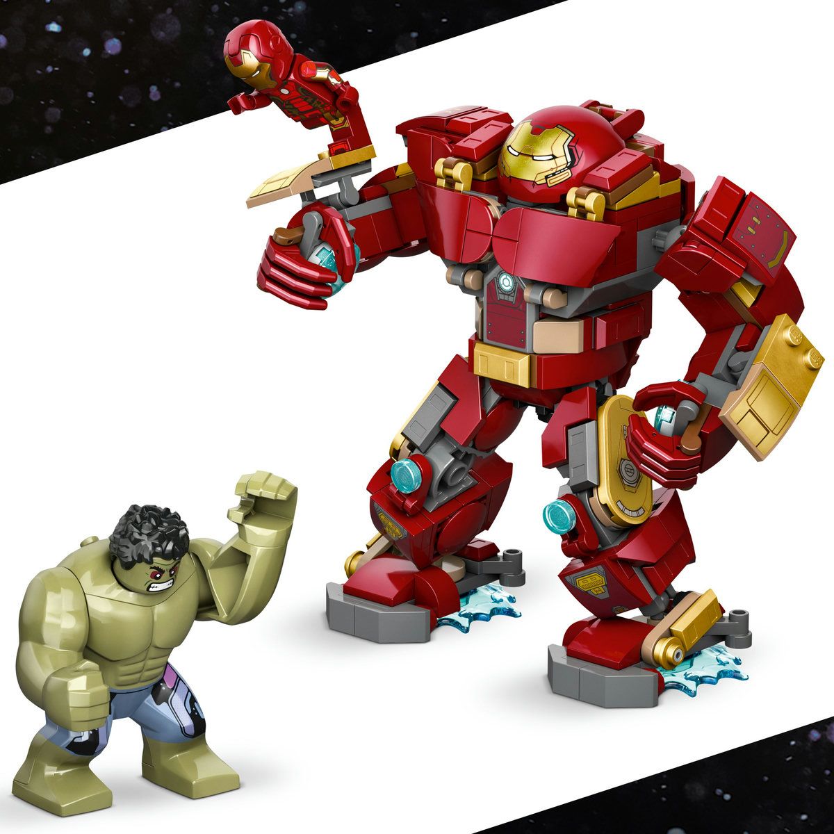LEGO Marvel Hulkbuster vs Hulk 76343, set de constructie cu 413 piese