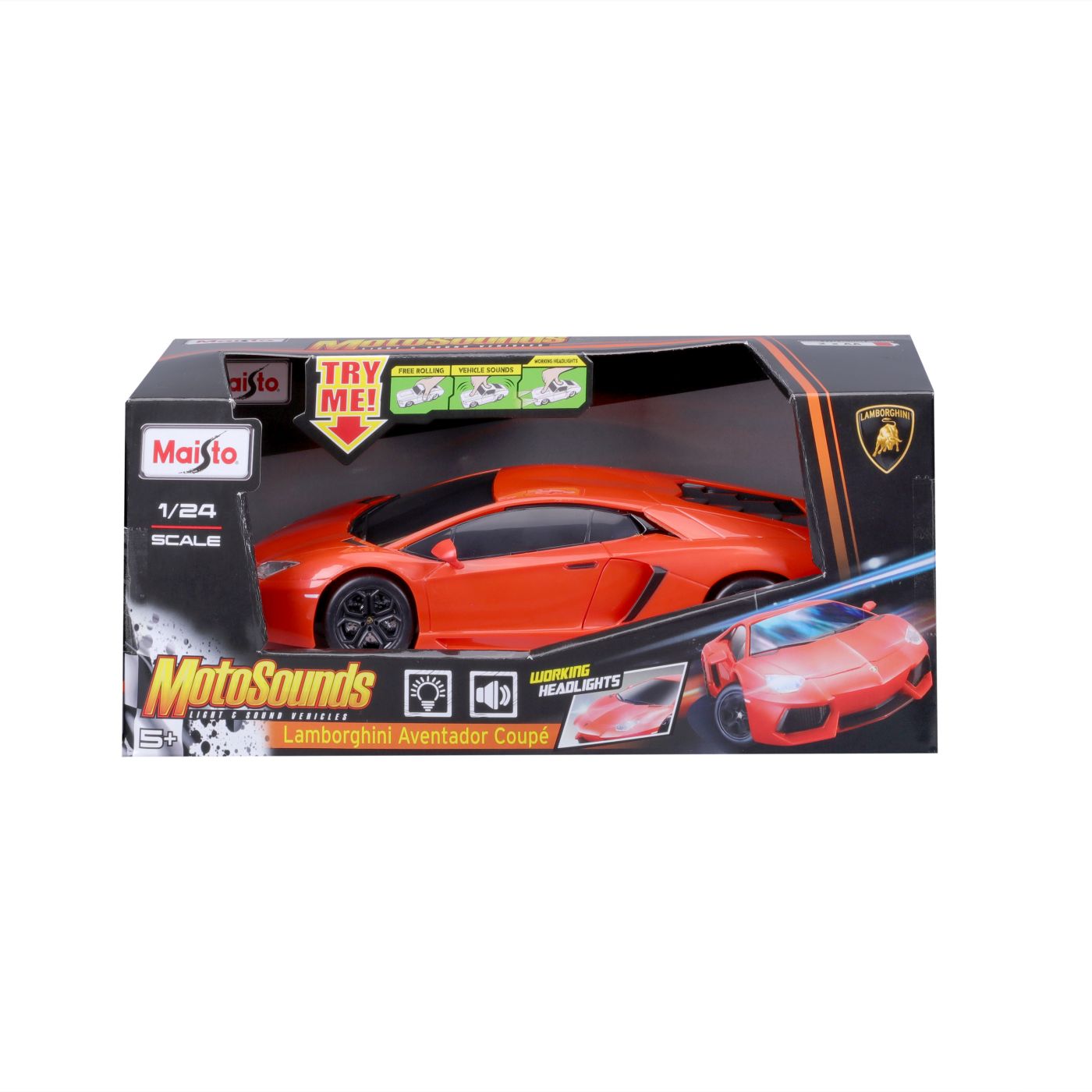 Masinuta Maisto Lamborghini Aventador Coupe 1:24 cu sunete si lumini