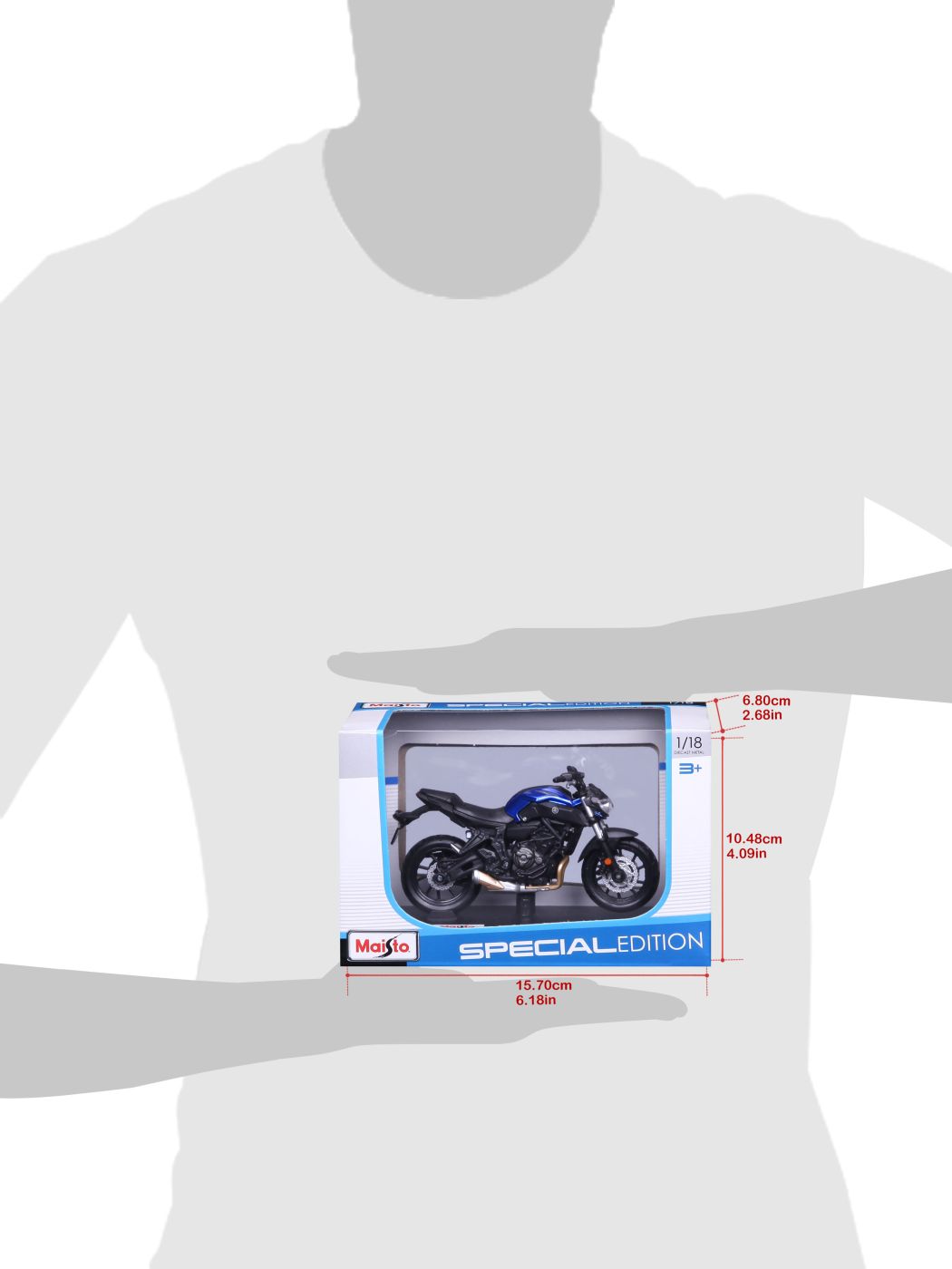 Motocicletă Maisto Yamaha MT-07 metalică, ediție specială, scara 1:18