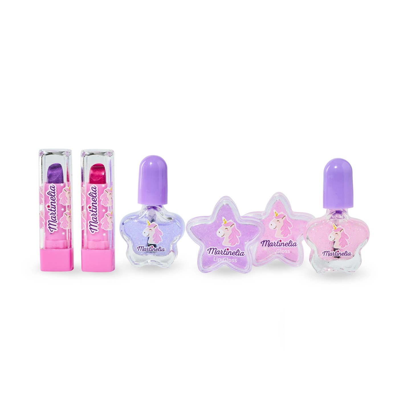 Set machiaj copii Martinelia Little Unicorn cu gloss, rujuri si lacuri