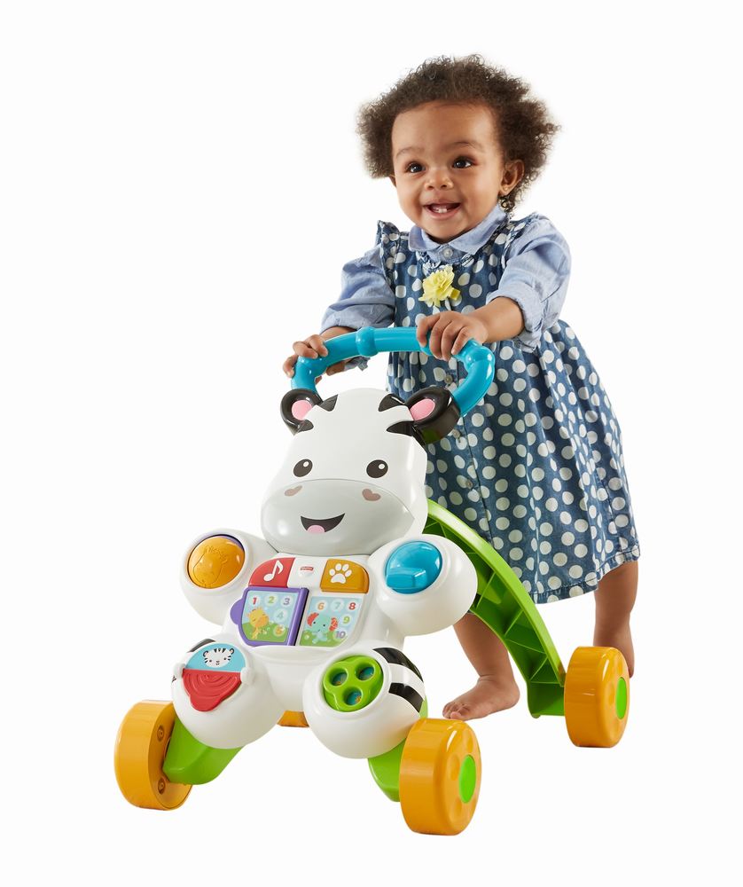 Antepremergator interactiv Zebra Fisher-Price cu sunete si muzica