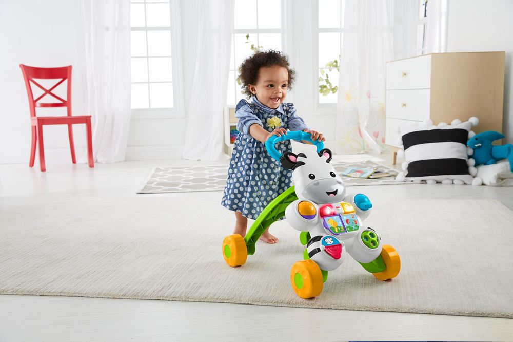 Antepremergator interactiv Zebra Fisher-Price cu sunete si muzica