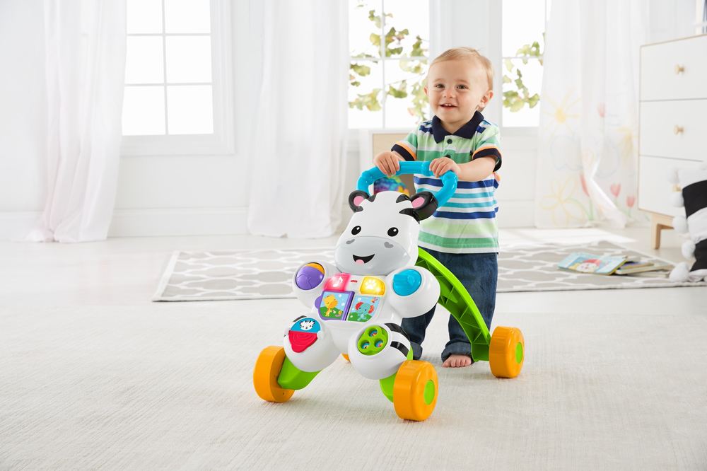 Antepremergator interactiv Zebra Fisher-Price cu sunete si muzica