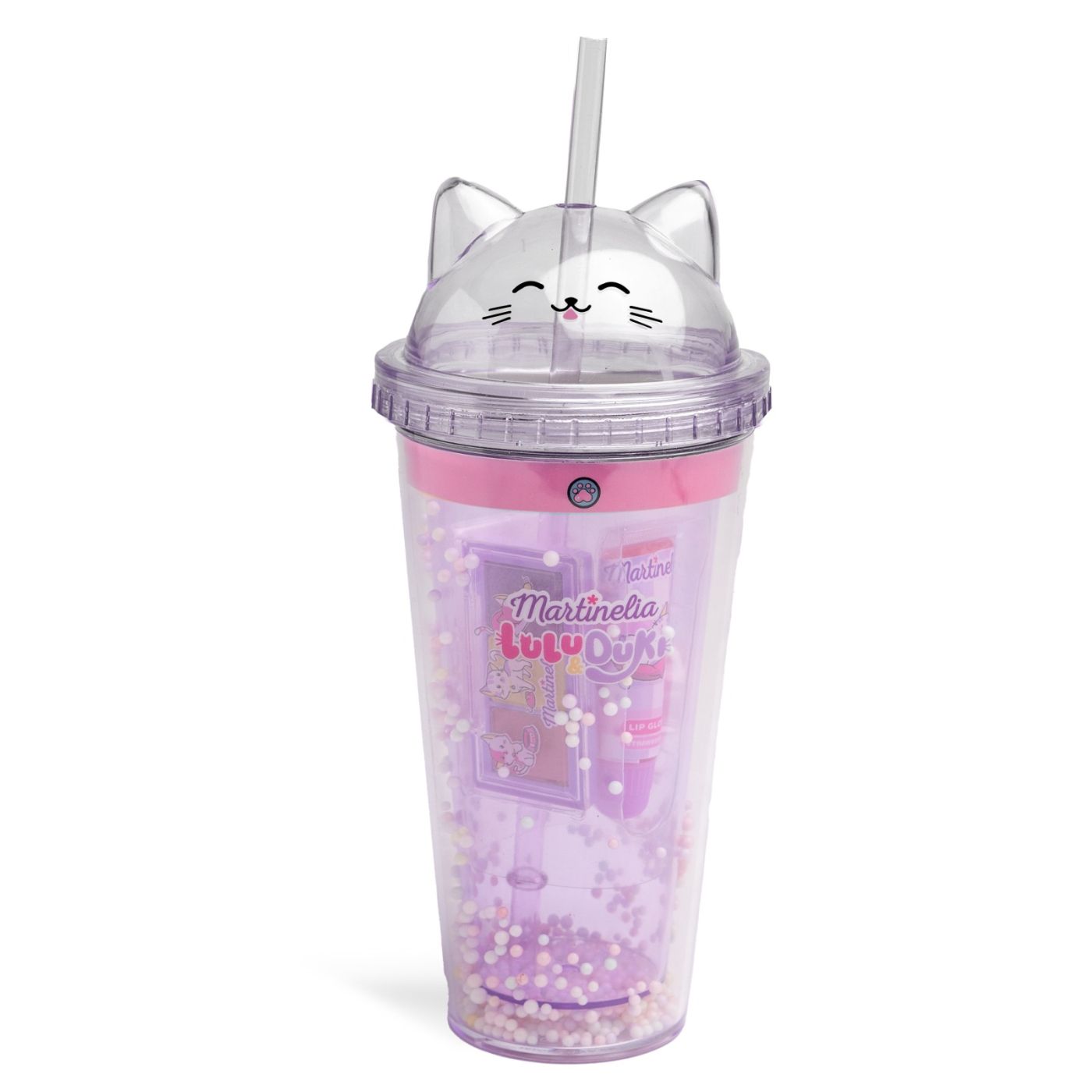 Set machiaj copii Martinelia Lulu si Duki in pahar cu pai reutilizabil